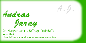 andras jaray business card